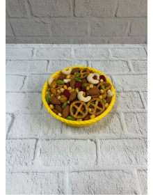 Round Snack Bowl Yellow Vibrant Colored Decorative Presentation Bowl