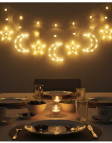 Decorative Big Moon Star Ramadan Led Light