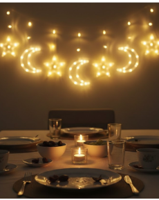 Decorative Big Moon Star Ramadan Led Light
