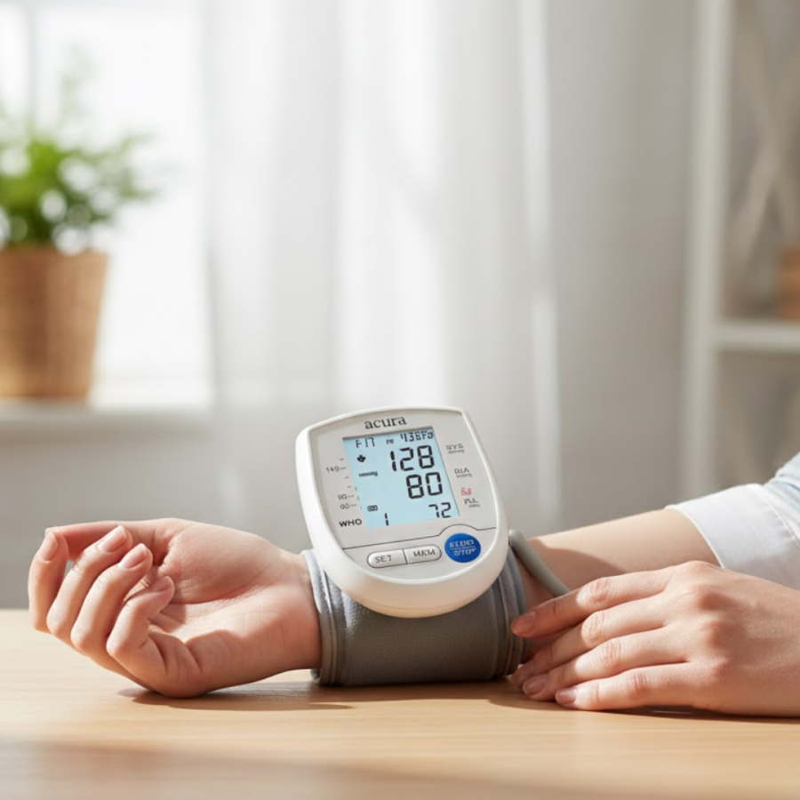 Digital Wrist Blood Pressure Monitor with HD Screen with Dual Power Supply
