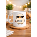 “Deal With It” Cool Duck Design Porcelain Mug MODEL 80 – Fun, Humorous & Gift Coffee Cup