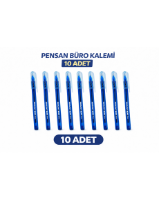 Pensan Büro Ballpoint Pen 1.0 mm Blue 10 Pieces