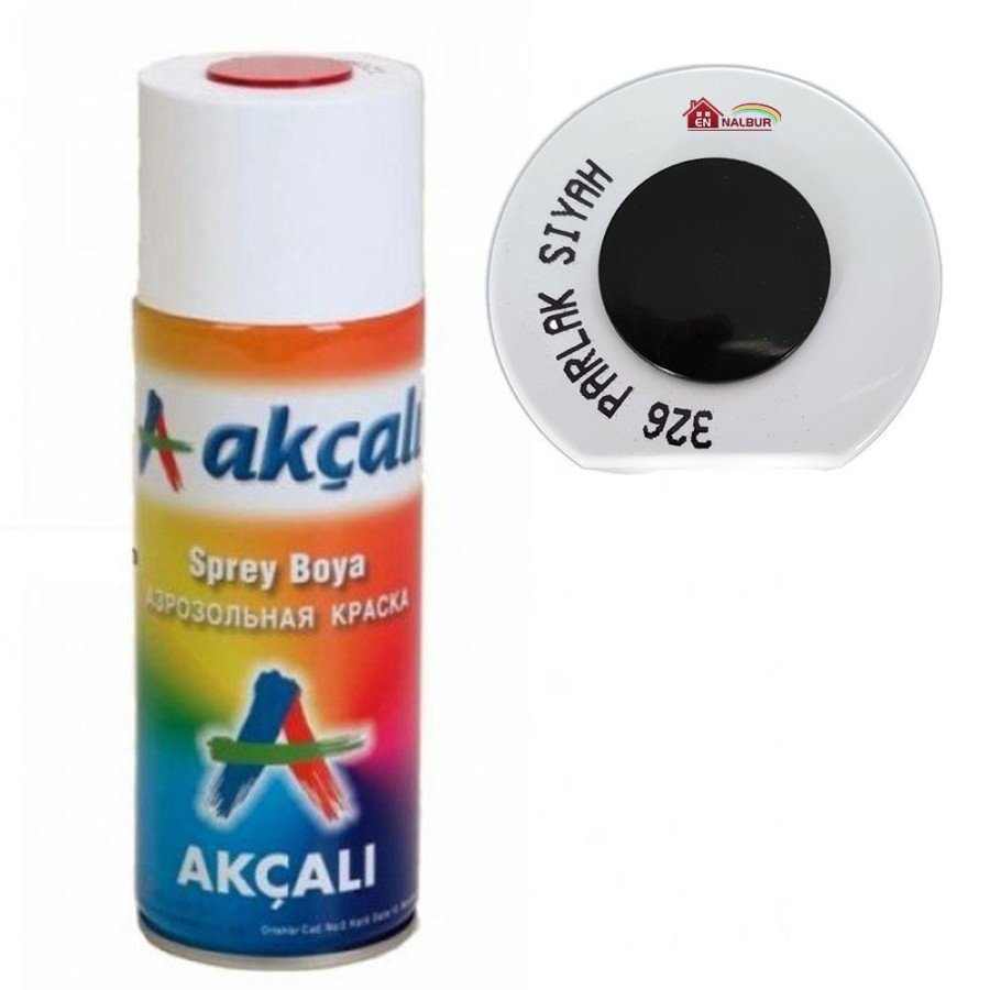 Akçalı Spray Paint 400 ml 326 Glossy Black