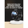 Smart Watch Amoled Screen Metal and Leather Band Sleep and Health Tracking Vibrating