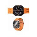 Smart Watch Unisex Elegant Looking Titanium Case Amoled Screen Listening to Music