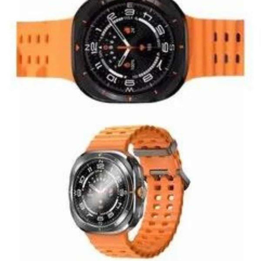 Smart Watch Unisex Elegant Looking Titanium Case Amoled Screen Listening to Music
