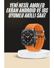 Smart Watch Unisex Elegant Looking Titanium Case Amoled Screen Listening to Music