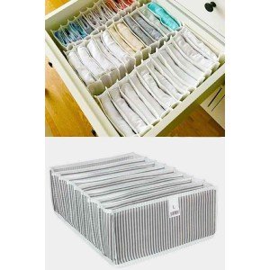 Accordion Drawer Organizer 8 Compartments Size L Socks Laundry Towel Organizer
