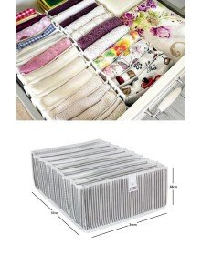 Accordion Drawer Organizer 8 Compartments Size L Socks Laundry Towel Organizer