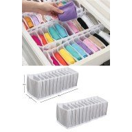 Accordion Drawer Organizer 10 Compartments Size M Socks Laundry Towel Organizer