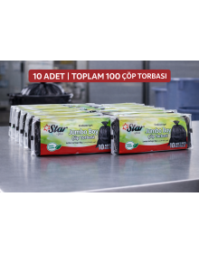 Star Plus Industrial Jumbo Size Garbage Bag 80x110 cm 10 Pack Durable Industrial Type Garbage Bags 10 Pieces