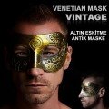 Gold Antique Face Mask - Antique Style Ball Mask