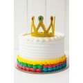 Gold Sparkly Cake Crown Cake Top Crown Plastic Material 8x8 cm