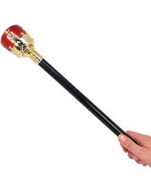 Gold Color 60 cm King Crown Royal Crown and King Scepter Set with Red Knob