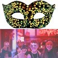 Gold Color Back Elastic Sequin Sequin Embroidered Prom After Party Mask
