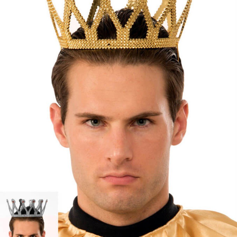 Gold Color King Crown Compatible with Children and Adults Gold Color King Crown Compatible with Children and Adults