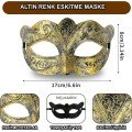 Gold Color Antique Masquerade Mask – Venetian Style Party Mask Gold Color Antique Masquerade Mask – Venetian Style Party Mask