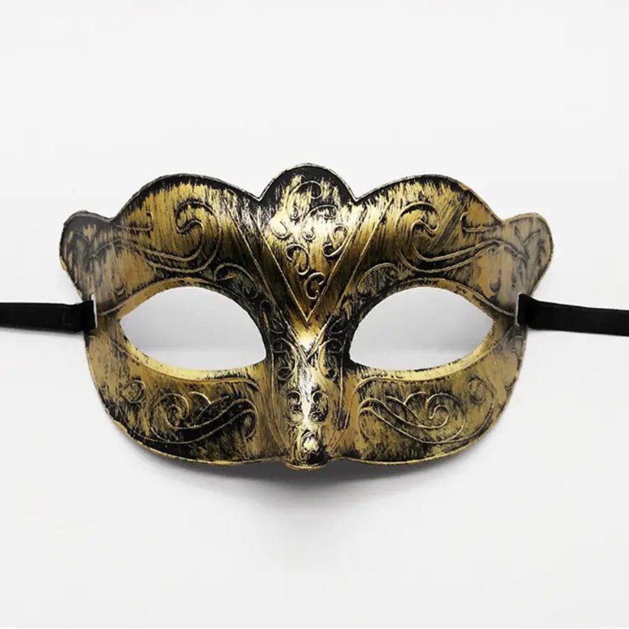 Gold Color Antique Masquerade Mask – Venetian Style Party Mask Gold Color Antique Masquerade Mask – Venetian Style Party Mask