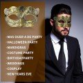 Gold Color Antique Masquerade Mask – Venetian Style Party Mask Gold Color Antique Masquerade Mask – Venetian Style Party Mask