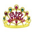 Gold Color Happy Birthday Written Birthday Crown 60 cm