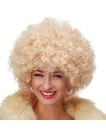 Golden Color Curly Afro Bonus Wig Hair Party Wig Platinum Gold