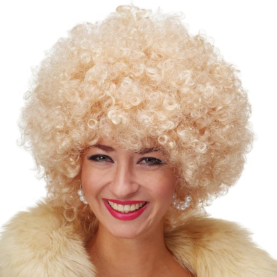 Golden Color Curly Afro Bonus Wig Hair Party Wig Platinum Gold Golden Color Curly Afro Bonus Wig Hair Party Wig Platinum Gold