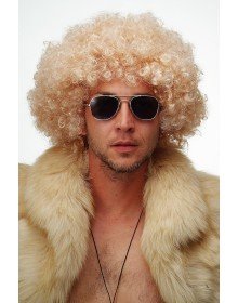Golden Color Curly Afro Bonus Wig Hair Party Wig Platinum Gold