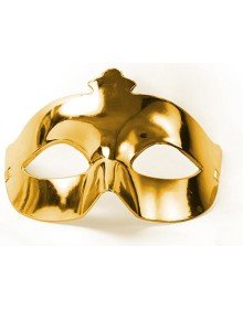 Gold Color Costume Party Extra Shiny Prom Mask 15x10 cm