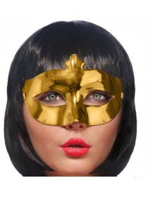 Gold Color Costume Party Extra Shiny Prom Mask 15x10 cm