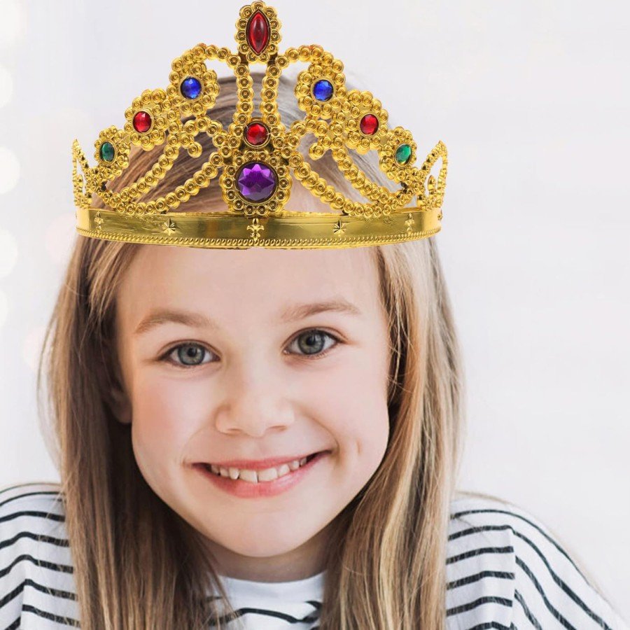 Gold Color Plastic Princess Crown Queen Crown 60 cm