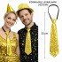 Gold Color Sequined Sparkling Party Tie 33 cm