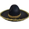 Mexican Mariachi Latin Hat with Gold Color Stripe 55 cm Kids