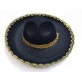 Mexican Mariachi Latin Hat with Gold Color Stripe 55 cm Kids