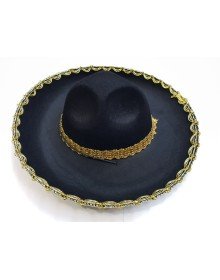 Mexican Mariachi Latin Hat with Gold Color Stripe 55 cm Kids