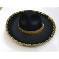Mexican Mariachi Latin Hat with Gold Color Stripe 55 cm Kids