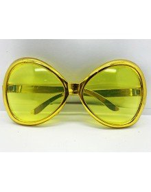 Gold Color Yeşilçam Nostalgia 80s 90s Party Glasses 7x16 cm