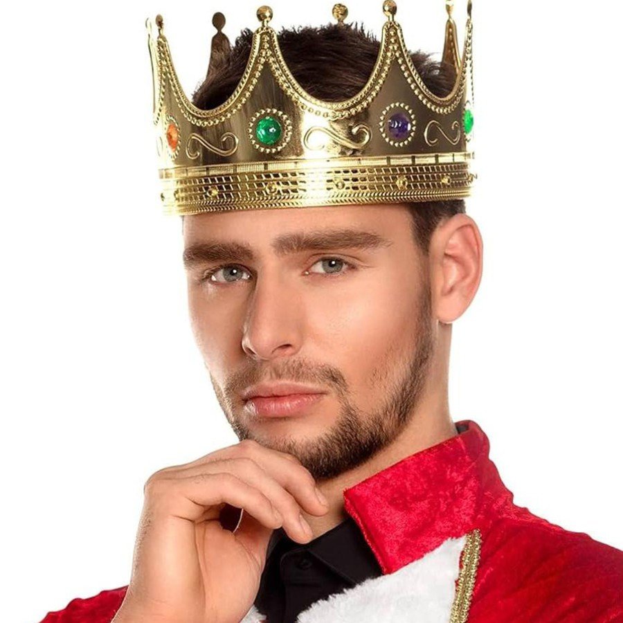 Gold Color Adult and Child Compatible King Crown 60 cm Gold Color Adult and Child Compatible King Crown 60 cm