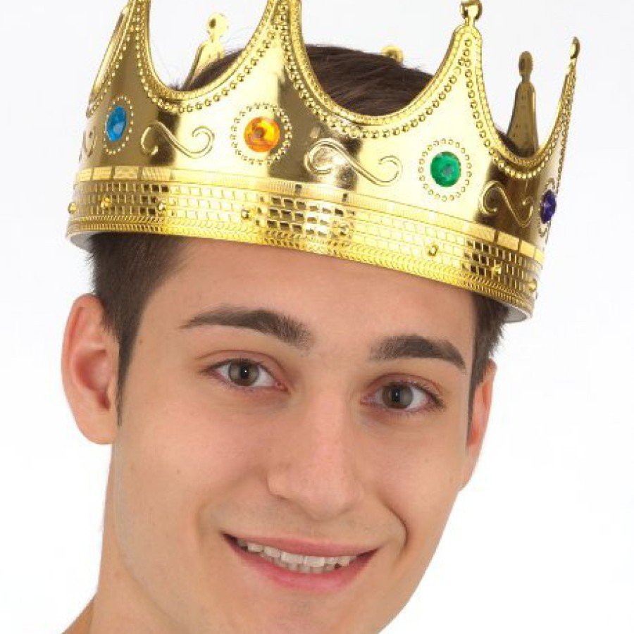 Gold Color Adult and Child Compatible King Crown 60 cm Gold Color Adult and Child Compatible King Crown 60 cm