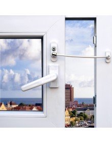PVC Door Window Safety Lock with Key and Rope