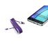 Android Braided Colored Steel Charging Data Cable - Purple