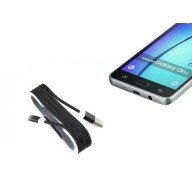 Android Braided Colored Steel Charging Data Cable - Black Android Braided Colored Steel Charging Data Cable - Black