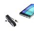 Android Braided Colored Steel Charging Data Cable - Black