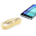 Android Braided Colored Steel Charging Data Cable - Gold