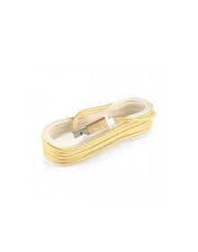 Android Braided Colored Steel Charging Data Cable - Gold