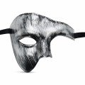 Antique Antique Silver Men s Half Mask - Phantom & Ball Mask
