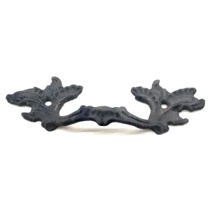 Antique Style Decorative Brass Flower Door Handle - 40x125 mm, Oxide Antique Style Decorative Brass Flower Door Handle - 40x125 mm, Oxide