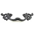 Antique Style Decorative Brass Flower Door Handle - 44x148 mm, Oxide