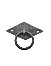 Antique Style Decorative Brass Side Diamond Door Handle - 41x82 mm, Oxide