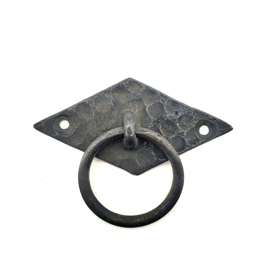 Antique Style Decorative Brass Side Diamond Door Handle - 41x82 mm, Oxide