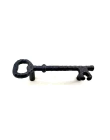 Antique Style Decorative Brass Key Shaped Door Pull Handle, Furniture, Chest, Box Handle - 96mm, Oxide